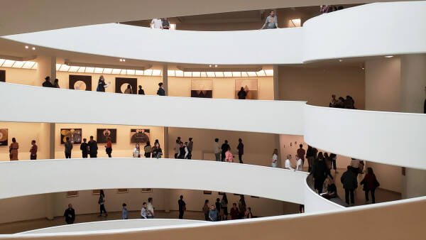 The central atrium of Frank Lloyd Wright's Guggenheim museum.