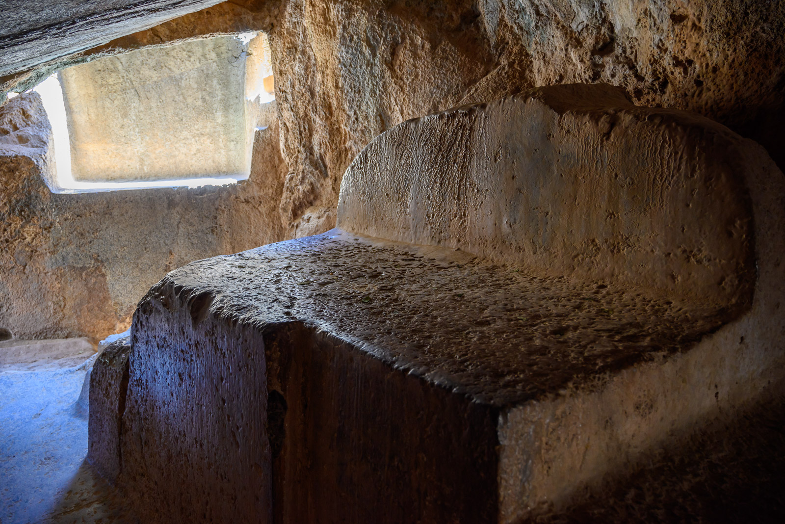 Underground chamber in Q'enqo where Incan mummies were prepared.