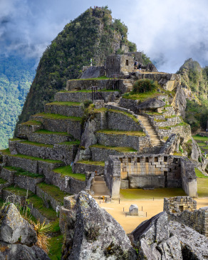 The Main Temple opens onto the Sacred Plaza at Machu Picchu.